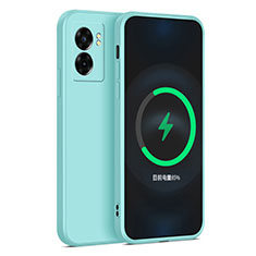 Ultra-thin Silicone Gel Soft Case 360 Degrees Cover for Realme Q5i 5G Mint Blue