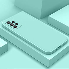 Ultra-thin Silicone Gel Soft Case 360 Degrees Cover for Samsung Galaxy A52 4G Cyan