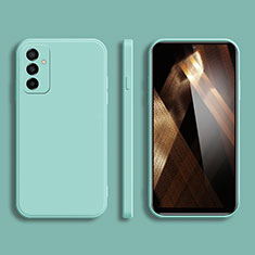 Ultra-thin Silicone Gel Soft Case 360 Degrees Cover for Samsung Galaxy A82 5G Cyan