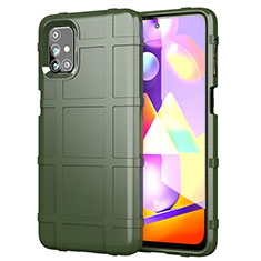 Ultra-thin Silicone Gel Soft Case 360 Degrees Cover for Samsung Galaxy M31s Army green