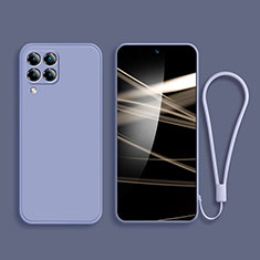 Ultra-thin Silicone Gel Soft Case 360 Degrees Cover for Samsung Galaxy M32 4G Lavender Gray