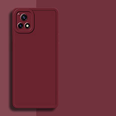 Ultra-thin Silicone Gel Soft Case 360 Degrees Cover for Vivo iQOO U3x 5G Red Wine