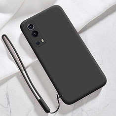 Ultra-thin Silicone Gel Soft Case 360 Degrees Cover for Vivo iQOO Z3 5G Black