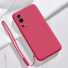 Ultra-thin Silicone Gel Soft Case 360 Degrees Cover for Vivo iQOO Z3 5G Red