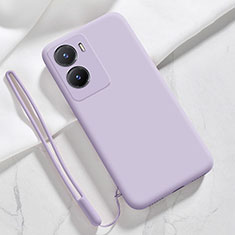 Ultra-thin Silicone Gel Soft Case 360 Degrees Cover for Vivo iQOO Z7i 5G Clove Purple