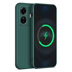 Ultra-thin Silicone Gel Soft Case 360 Degrees Cover for Vivo T1 Pro 5G Midnight Green