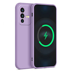 Ultra-thin Silicone Gel Soft Case 360 Degrees Cover for Vivo V23 Pro 5G Clove Purple