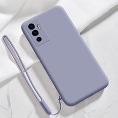 Ultra-thin Silicone Gel Soft Case 360 Degrees Cover for Vivo V23e 5G Lavender Gray