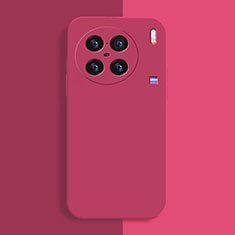 Ultra-thin Silicone Gel Soft Case 360 Degrees Cover for Vivo X90 Pro 5G Hot Pink