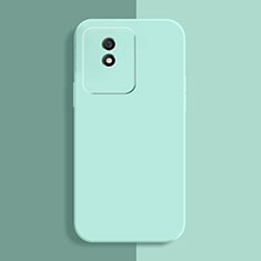 Ultra-thin Silicone Gel Soft Case 360 Degrees Cover for Vivo Y02 Cyan