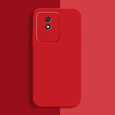 Ultra-thin Silicone Gel Soft Case 360 Degrees Cover for Vivo Y02 Red