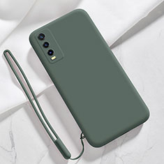 Ultra-thin Silicone Gel Soft Case 360 Degrees Cover for Vivo Y12s Midnight Green