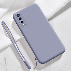 Ultra-thin Silicone Gel Soft Case 360 Degrees Cover for Vivo Y20 Lavender Gray