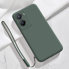 Ultra-thin Silicone Gel Soft Case 360 Degrees Cover for Vivo Y35 5G Midnight Green