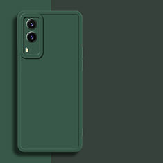 Ultra-thin Silicone Gel Soft Case 360 Degrees Cover for Vivo Y71t 5G Midnight Green