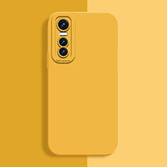 Ultra-thin Silicone Gel Soft Case 360 Degrees Cover for Vivo Y73s 5G Yellow