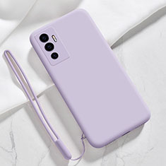 Ultra-thin Silicone Gel Soft Case 360 Degrees Cover for Vivo Y75 4G Clove Purple