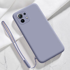 Ultra-thin Silicone Gel Soft Case 360 Degrees Cover for Xiaomi Mi 11 5G Lavender Gray