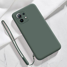 Ultra-thin Silicone Gel Soft Case 360 Degrees Cover for Xiaomi Mi 11 Lite 5G NE Midnight Green