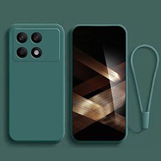 Ultra-thin Silicone Gel Soft Case 360 Degrees Cover for Xiaomi Redmi K70 5G Midnight Green