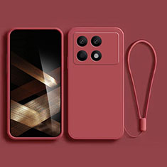 Ultra-thin Silicone Gel Soft Case 360 Degrees Cover for Xiaomi Redmi K70 5G Red