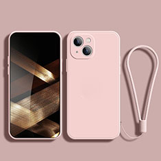 Ultra-thin Silicone Gel Soft Case 360 Degrees Cover G02 for Apple iPhone 15 Plus Rose Gold