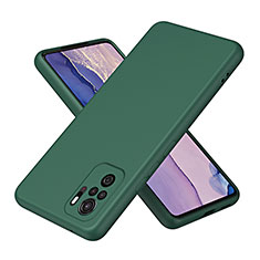 Ultra-thin Silicone Gel Soft Case 360 Degrees Cover H01P for Xiaomi Redmi Note 10 4G Green