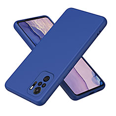 Ultra-thin Silicone Gel Soft Case 360 Degrees Cover H01P for Xiaomi Redmi Note 10S 4G Blue