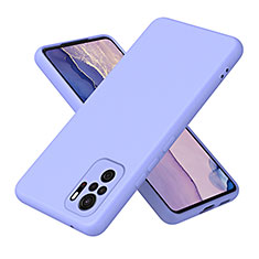 Ultra-thin Silicone Gel Soft Case 360 Degrees Cover H01P for Xiaomi Redmi Note 10S 4G Purple