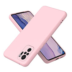 Ultra-thin Silicone Gel Soft Case 360 Degrees Cover H01P for Xiaomi Redmi Note 10S 4G Rose Gold
