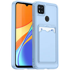 Ultra-thin Silicone Gel Soft Case 360 Degrees Cover HD1 for Xiaomi Redmi 9 Activ Sky Blue