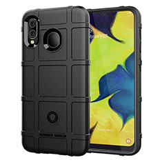Ultra-thin Silicone Gel Soft Case 360 Degrees Cover J01S for Samsung Galaxy A30 Black