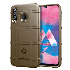 Ultra-thin Silicone Gel Soft Case 360 Degrees Cover J01S for Samsung Galaxy A40s Brown