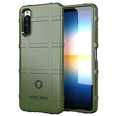 Ultra-thin Silicone Gel Soft Case 360 Degrees Cover J01S for Sony Xperia 10 III SOG04 Green