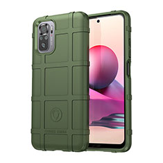 Ultra-thin Silicone Gel Soft Case 360 Degrees Cover J01S for Xiaomi Redmi Note 10S 4G Green