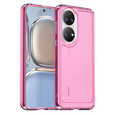 Ultra-thin Silicone Gel Soft Case 360 Degrees Cover J02S for Huawei P50 Hot Pink