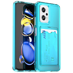 Ultra-thin Silicone Gel Soft Case 360 Degrees Cover J02S for Xiaomi Poco X4 GT 5G Sky Blue