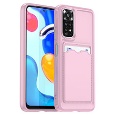 Ultra-thin Silicone Gel Soft Case 360 Degrees Cover J02S for Xiaomi Redmi Note 11 4G (2022) Pink