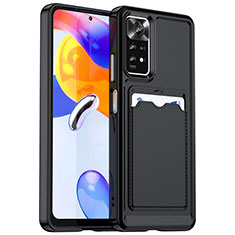 Ultra-thin Silicone Gel Soft Case 360 Degrees Cover J02S for Xiaomi Redmi Note 11 Pro+ Plus 5G Black