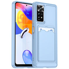 Ultra-thin Silicone Gel Soft Case 360 Degrees Cover J02S for Xiaomi Redmi Note 11 Pro+ Plus 5G Blue