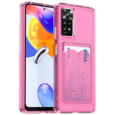 Ultra-thin Silicone Gel Soft Case 360 Degrees Cover J02S for Xiaomi Redmi Note 11S 4G Hot Pink