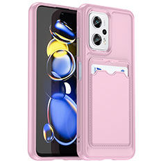 Ultra-thin Silicone Gel Soft Case 360 Degrees Cover J02S for Xiaomi Redmi Note 11T Pro+ Plus 5G Pink