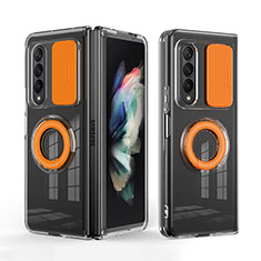 Ultra-thin Silicone Gel Soft Case 360 Degrees Cover MJ1 for Samsung Galaxy Z Fold4 5G Orange