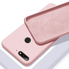 Ultra-thin Silicone Gel Soft Case 360 Degrees Cover S01 for Huawei Enjoy 8e Rose Gold