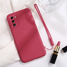 Ultra-thin Silicone Gel Soft Case 360 Degrees Cover S01 for Oppo A55S 5G Red