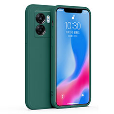 Ultra-thin Silicone Gel Soft Case 360 Degrees Cover S01 for Oppo A77 5G Midnight Green