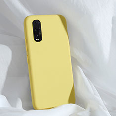Ultra-thin Silicone Gel Soft Case 360 Degrees Cover S01 for Oppo Find X2 Yellow