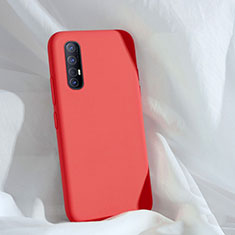 Ultra-thin Silicone Gel Soft Case 360 Degrees Cover S01 for Oppo Reno3 Pro Red