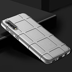 Ultra-thin Silicone Gel Soft Case 360 Degrees Cover S01 for Samsung Galaxy A70S Silver