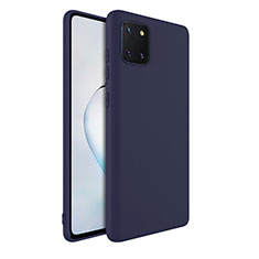 Ultra-thin Silicone Gel Soft Case 360 Degrees Cover S01 for Samsung Galaxy A81 Blue